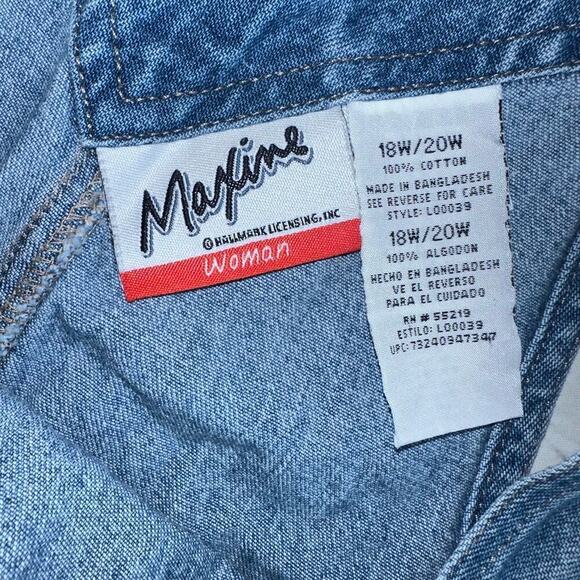 RARE Vintage Women’s Size 18/20 Jerry Leigh Maxine Denim Bib Overalls Shorts - Picture 2 of 8